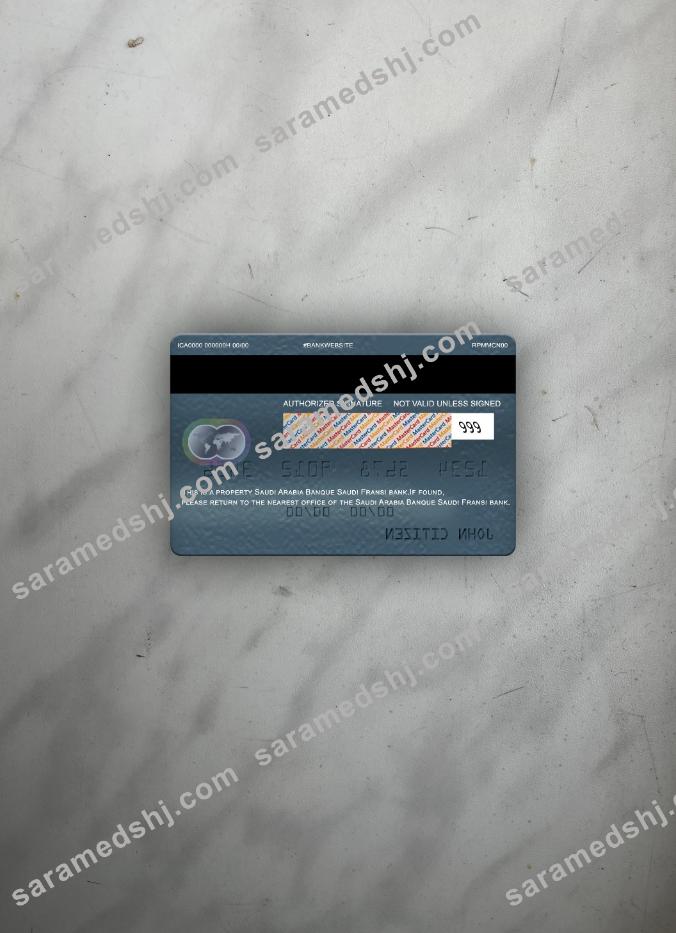 Saudi Arabia Banque Saudi Fransi bank mastercard photolook back